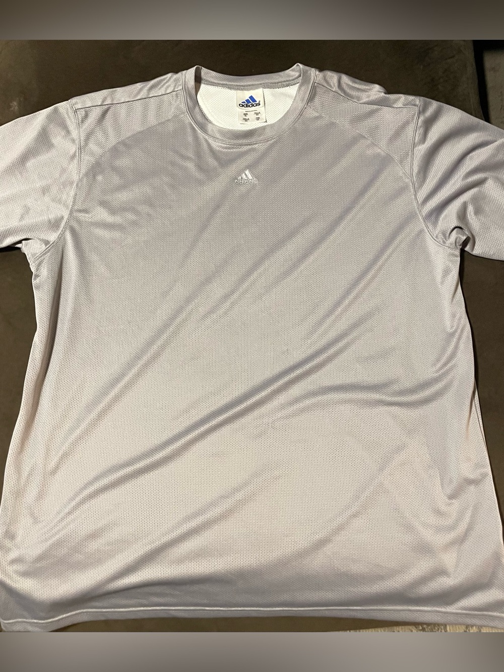 adidas Men’s Light Gray Athletic Crew Neck Tee